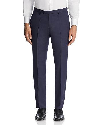 BOSS Leenon Regular Fit Textured Micro Check Dress Pants | Bloomingdale's