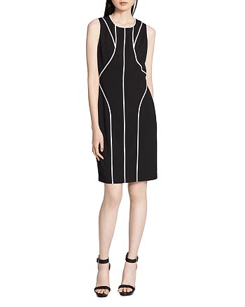 Calvin Klein Sleeveless Contrast-Trim Sheath Dress | Bloomingdale's