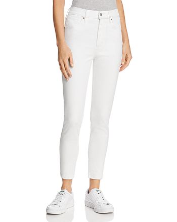 Levi's Mile High Ankle Skinny Jeans in Western White | Bloomingdale's