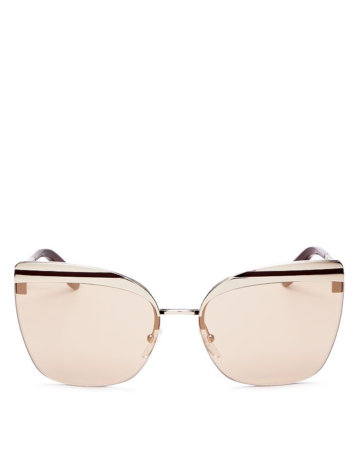 Salvatore Ferragamo Women's Oversized Rimless Cat Eye Sunglasses ...