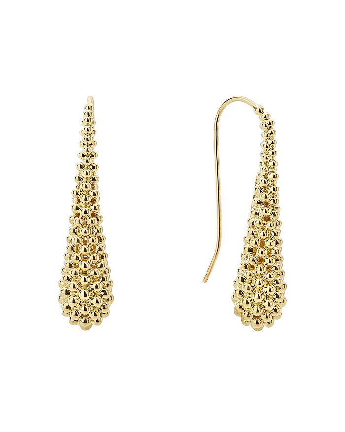 Shop Lagos Caviar Gold Collection 18k Gold Drop Earrings