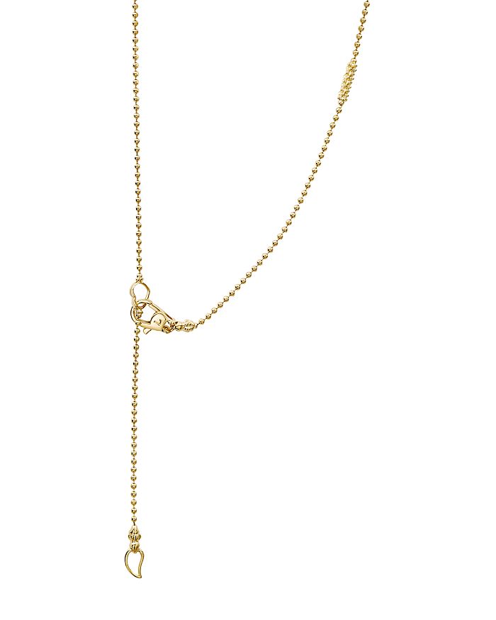 Shop Lagos Caviar Gold Collection 18k Gold Beaded Station Necklace, 16