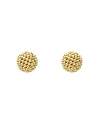 Caviar Gold Collection 18K Gold Stud Earrings