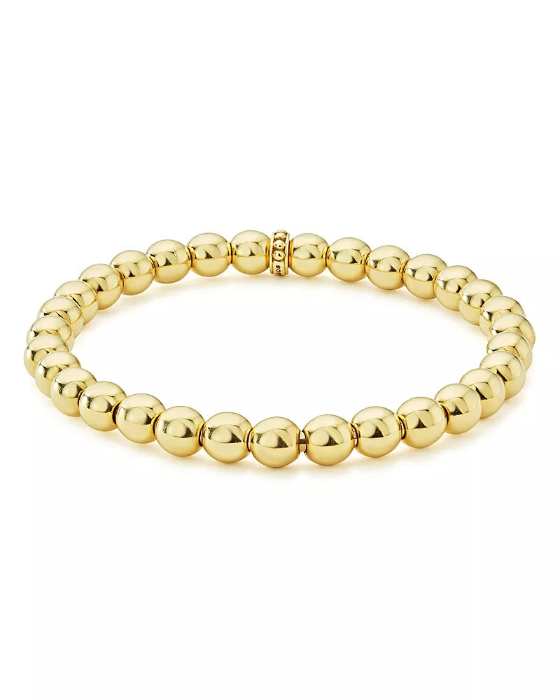Lagos Caviar Gold Collection 18K Gold Beaded Bracelet, 6mm