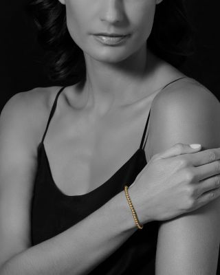 Caviar Gold Collection 18K Gold Beaded Bracelet, 4mm