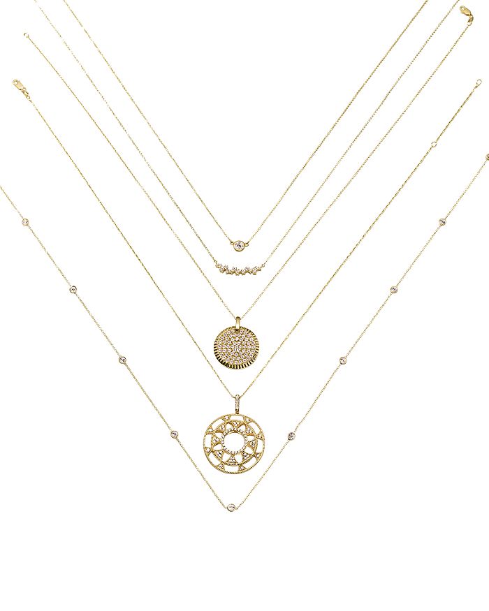 Shop Bloomingdale's Diamond Medallion Pendant Necklace In 14k Yellow Gold, 1.75 Ct. T.w. - 100% Exclusive In White/gold