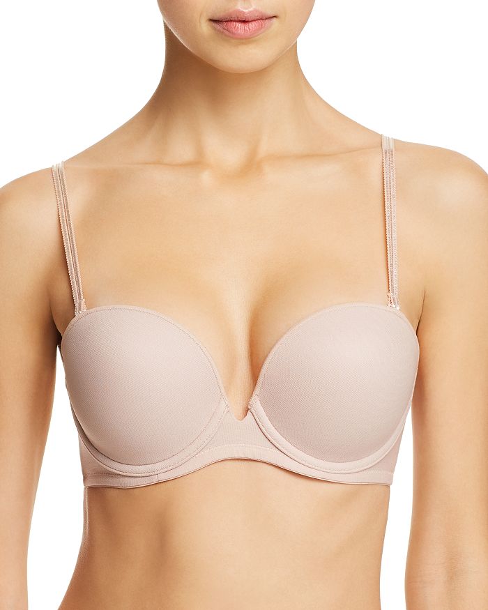 On Gossamer Next To Nothing Underwire Demi Plunge Bra In Champagne
