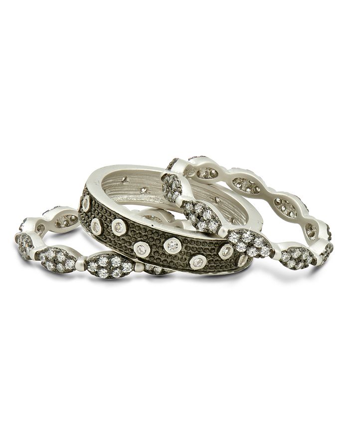 Freida Rothman Pavé Stacked Rings, Set of 3 | Bloomingdale's