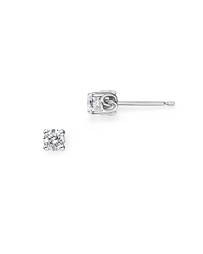 Diamond Stud Earrings in 14K White Gold, 0.25 tcw