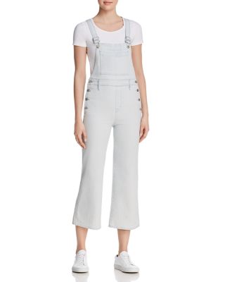 J Brand Slim Cropped Denim Overalls in 