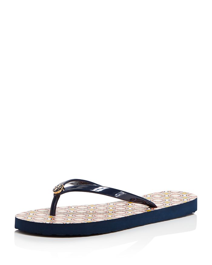 Tory burch thin flip flop black on sale