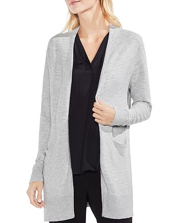VINCE CAMUTO Ribbed Open Cardigan | Bloomingdale's