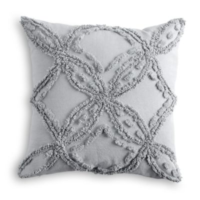 Metallic Chenille Decorative Pillow, 18" x 18"