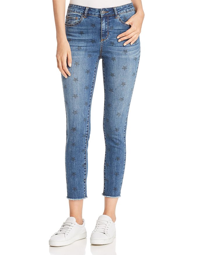 AQUA Star Print Skinny Jeans - 100% Exclusive | Bloomingdale's