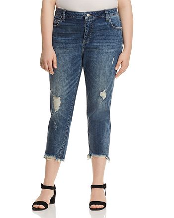 Lucky Brand Plus - Reese Cropped Boyfriend Jeans in Beach Drive