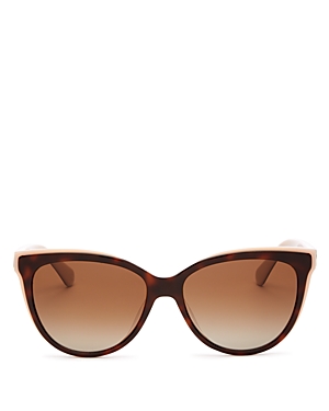 Kate Spade Daeshas Round Polarized Acetate Sunglasses, Brown/pink In Havana Pink/brown