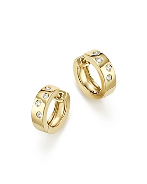 Bloomingdale's Diamond Huggie Hoop Earrings In 14K Yellow Gold, 0.20 ct. t.w.- 100% Exclusive