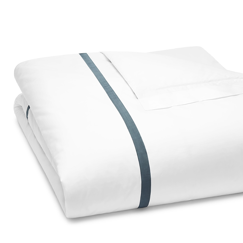 Matouk Lowell Duvet Cover In Deep Jade