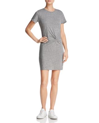 twist front t shirt dress