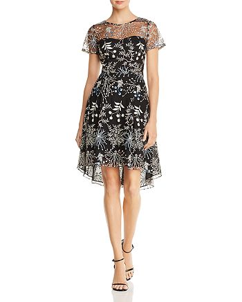 Adrianna Papell Embroidered Tulle Dress | Bloomingdale's