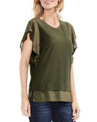 vince camuto ruffle sleeve top