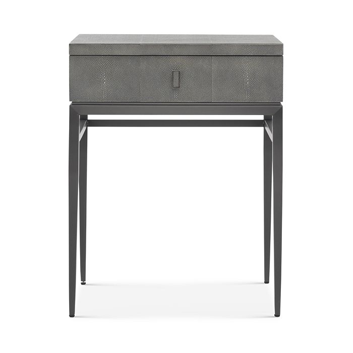 Mitchell Gold Bob Williams Solange Side Table In Gray/silver Hardware
