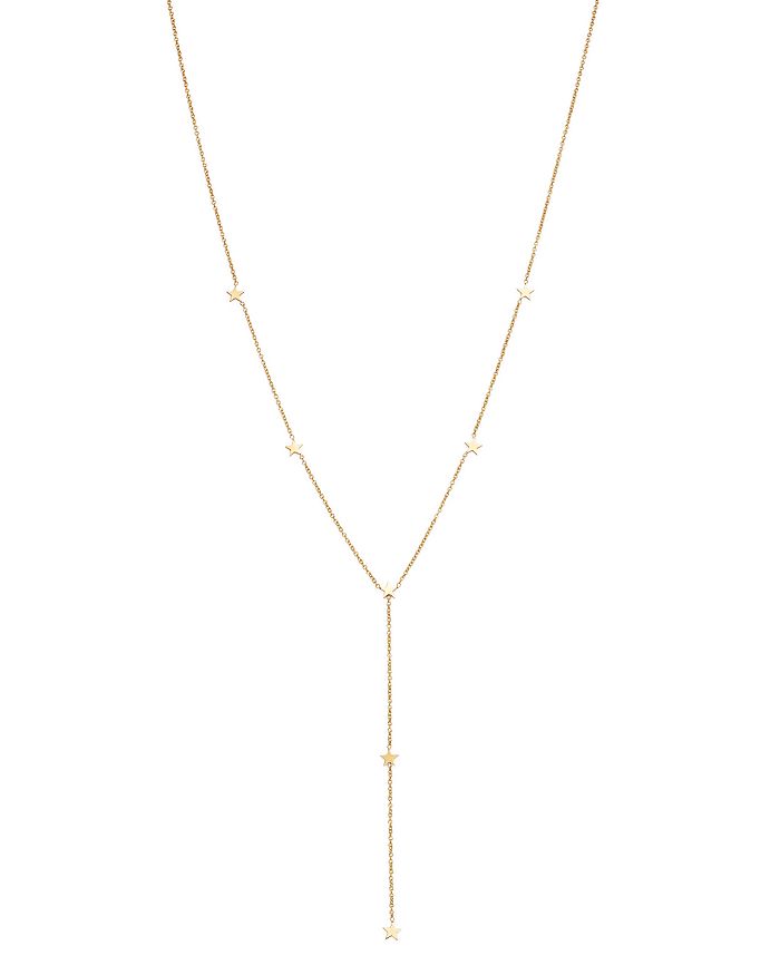 Zoë Chicco 14K Yellow Gold Itty Bitty Stars Y Necklace, 16 ...