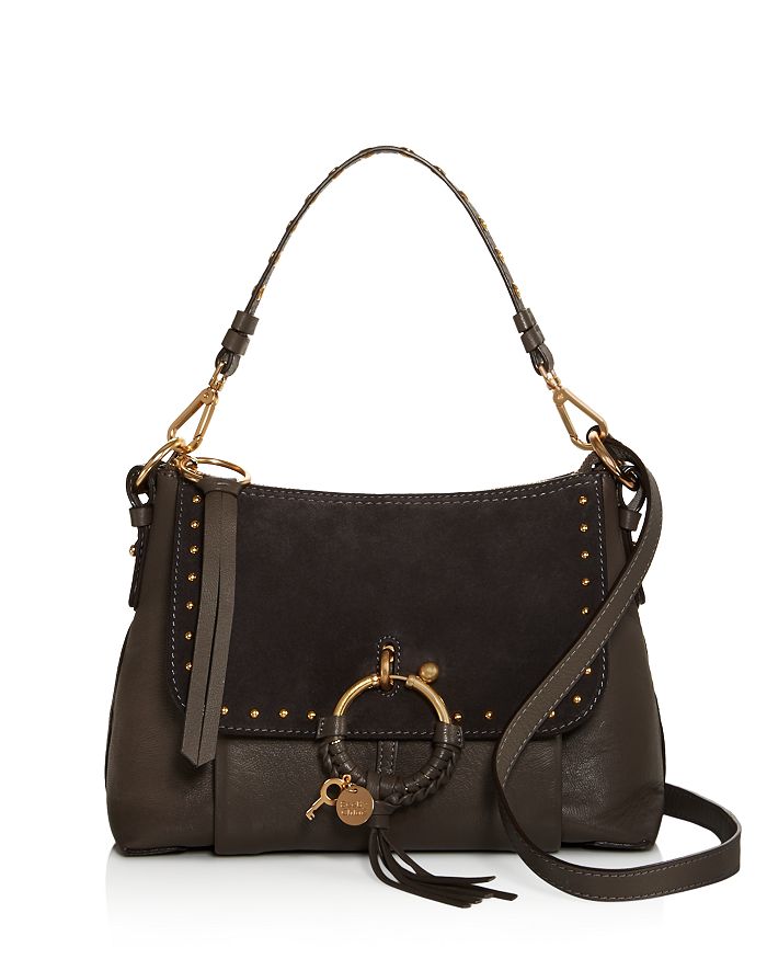 See by Chlo Joan Small Leather Suede Shoulder Bag Bloomingdale s