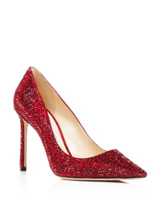jimmy choo swarovski crystal studded heels
