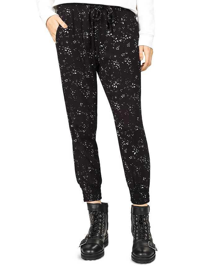 The Kooples Fleur Faience Moon Flower Jogger Pants | Bloomingdale's