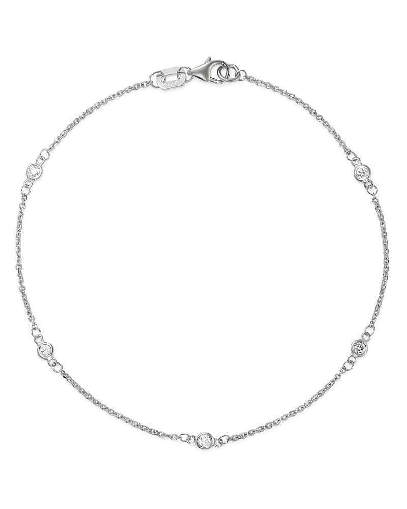 Bloomingdale's Fine Collection Diamond Station Bracelet in 14K White Gold, 0.10 tcw