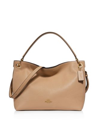 COACH Polished Pebble Leather Clarkson Hobo Bloomingdale s