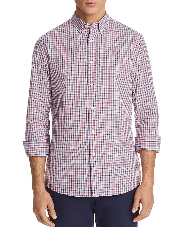 Michael Kors Xavier Check Regular Fit Button-Down Shirt | Bloomingdale's