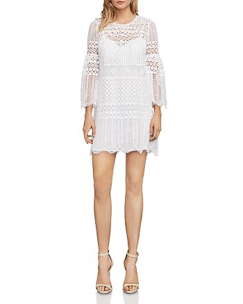 BCBGMAXAZRIA Bell Sleeve Lace Dress | Bloomingdale's