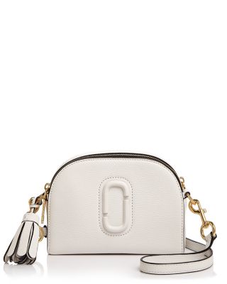 Marc Jacobs Shutter Small Leather Crossbody Bag in White