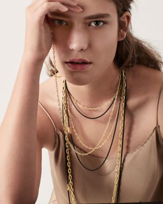 DY Madison&reg; Thin Chain Necklace in 18K Yellow Gold, 36"