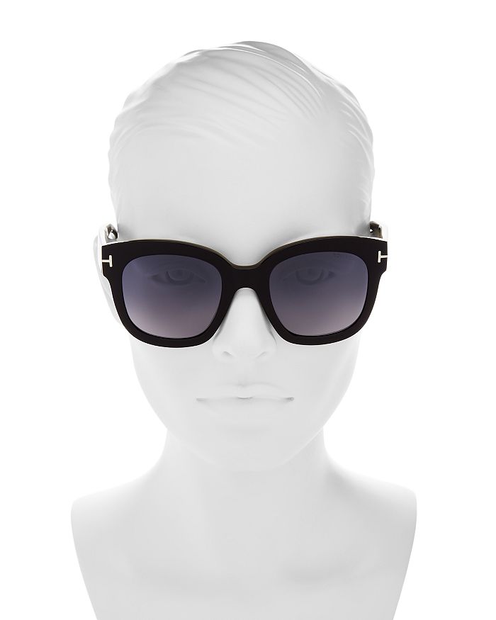 Tom Ford Beatrix 52mm Polarized Lens Oversize Square Sunglasses In Grey ...
