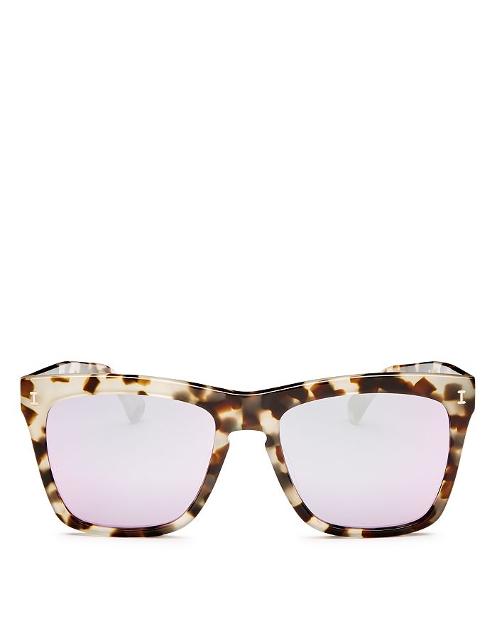 ILLESTEVA WOMEN'S LOS FELIZ MIRRORED SQUARE SUNGLASSES, 57MM LFZ1ROM