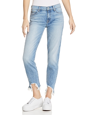 7 FOR ALL MANKIND ROXANNE ANKLE STRAIGHT JEANS IN LIGHT GALLERY ROW 3,AU8204076