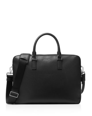 pebbled leather briefcase