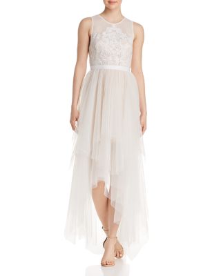bcbg white gown