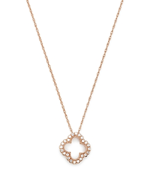 Bloomingdale's Diamond Clover Pendant Necklace in 14K Rose Gold, 0.10 ct. t.w. - 100% Exclusive