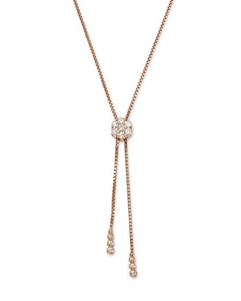 Bloomingdale's Diamond Flower Bolo Necklace in 14K Gold, 0.85 ct. t.w ...