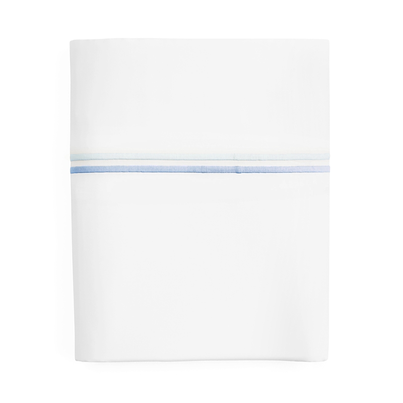 Matouk Essex Flat Sheet, Twin In Azure