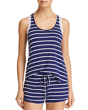 Honeydew Intimates All American Lace Trim Short Pajamas In Midnight Stripe