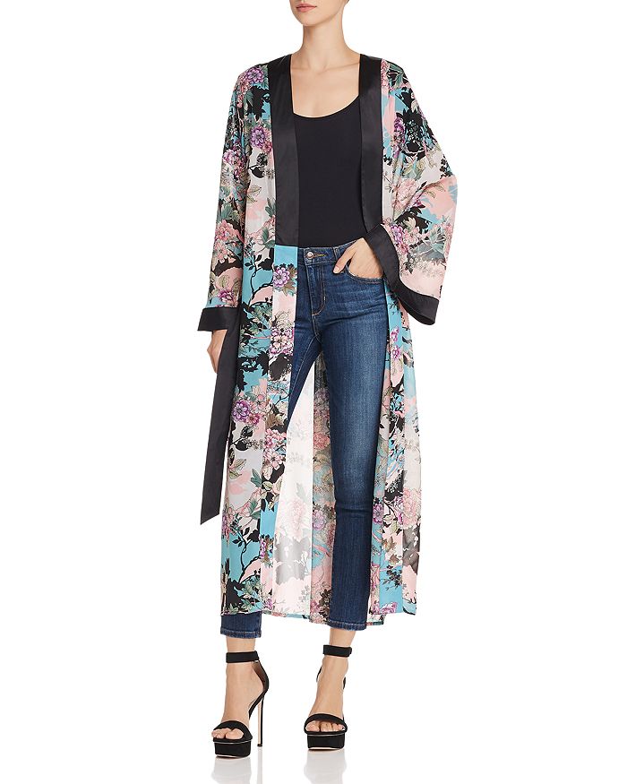 GUESS Maribel Floral Print Kimono | Bloomingdale's