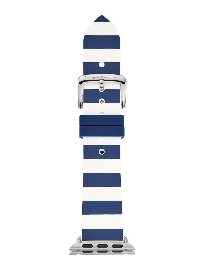 KATE SPADE KATE SPADE NEW YORK APPLE WATCH STRIPED SILICONE STRAP, 38MM,KSS0014