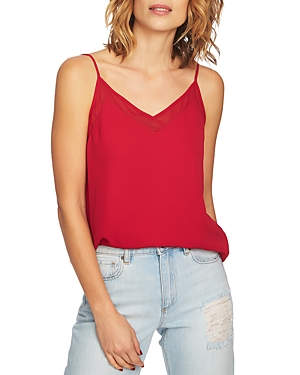 1.state Chiffon Inset Camisole In Persian Red
