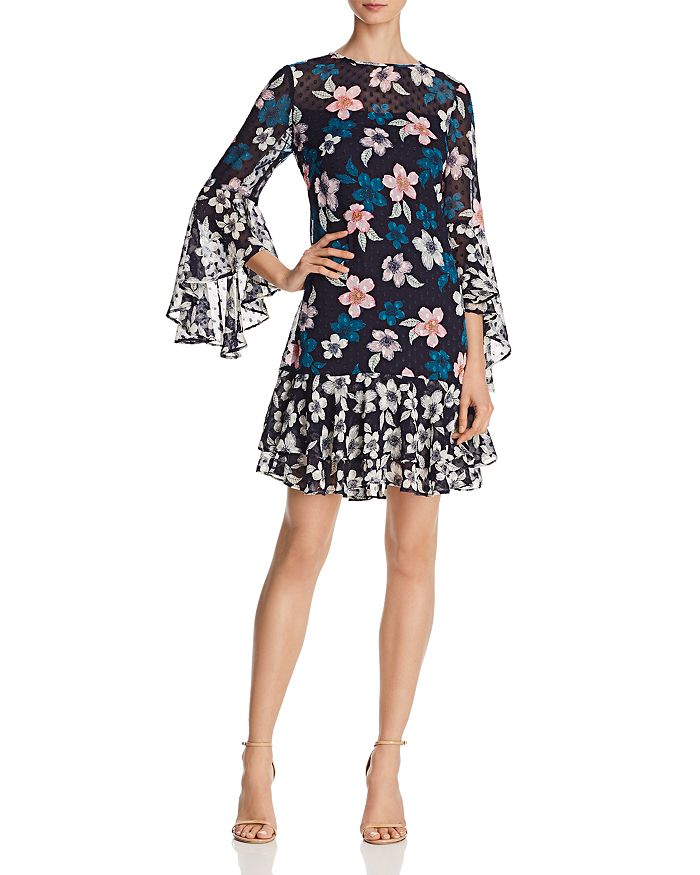 Eliza j floral bell sleeve dress on sale