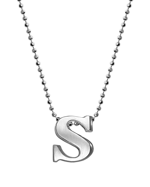 ALEX WOO STERLING SILVER LITTLE LETTER A NECKLACE, 16,NLETTERS-S